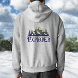 Explorer<h6> Grey Hooded Sweatshirt</h6>