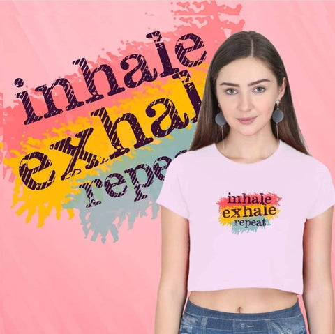 Inhale Exhale<h6>Baby Pink Crop top</h6>