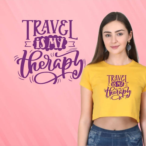Travel Therapy<h6>Yellow Crop top</h6>
