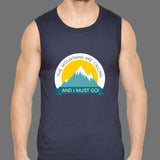 Mountain Calling<h6>Navy Blue Sleeveless Tshirt</h6>