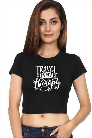 Travel Therapy<h6>Black Crop top</h6> - Muddy Patch