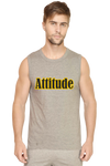 Attitude<h6>Grey Sleeveless Tshirt</h6>