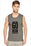 Go Run<h6>Charcoal Melange Sleeveless Tshirt</h6> - Muddy Patch