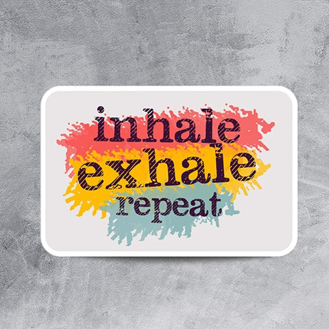 Sticker - Yoga Inhale Exhale Repeat(Transparent)